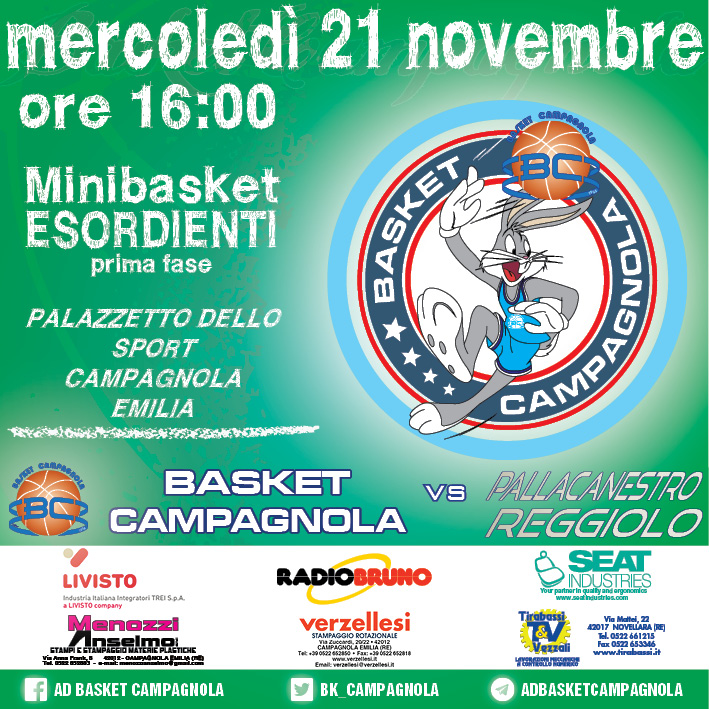 MB: Esordienti – 3.Giornata: Basket Campagnola vs Pall. Reggiolo