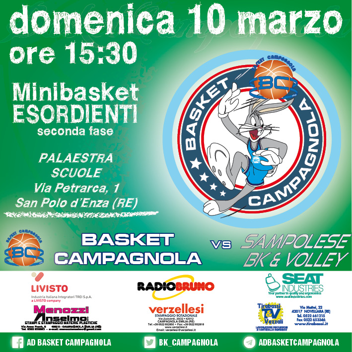 MB: Esordienti – 3. Giornata seconda fase: Sampolese BK & Volley vs Basket Campagnola