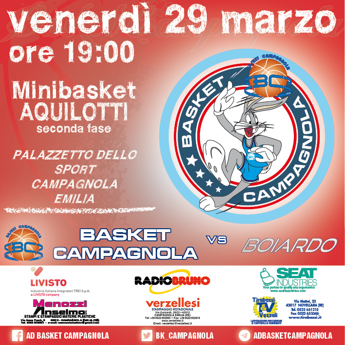 MB: Aquilotti – 6.Giornata seconda fase: Basket Campagnola vs Boiardo Scandiano